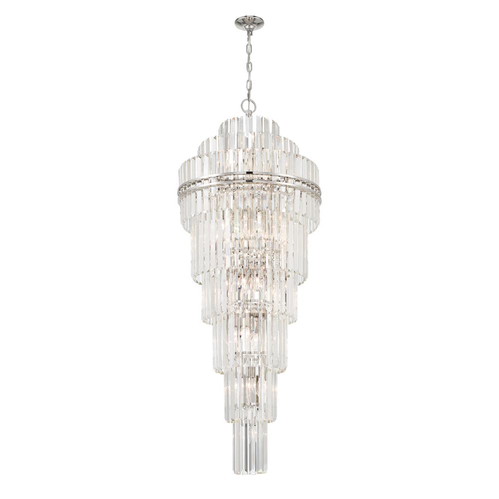 Hayes 31 Light Polished Nickel Chandelier