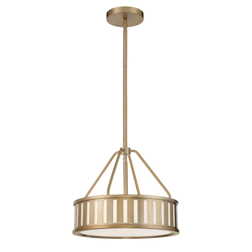 Kendal 3 Light Vibrant Gold Mini Chandelier