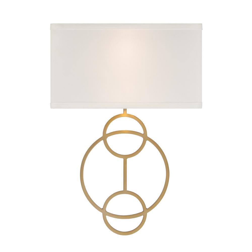 Laurel 2 Light Vibrant Gold Sconce