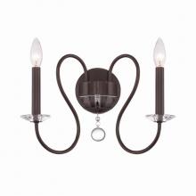 Crystorama 2272-VZ - Bentley 2 Light Vibrant Bronze Sconce