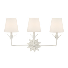 Crystorama 573-OP-MT - Broche 25'' Matte White Bathroom Vanity