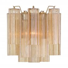 Crystorama ADD-303-AG-AM - Addis 14.5'' Aged Brass Sconce