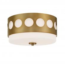 Crystorama KIR-B8100-VG - Kirby 13.25'' Vibrant Gold Flush Mount