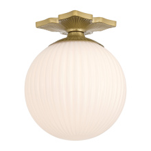 Crystorama ORY-1003-AG-WH - Orly 10'' Aged Brass Semi Flush Mount