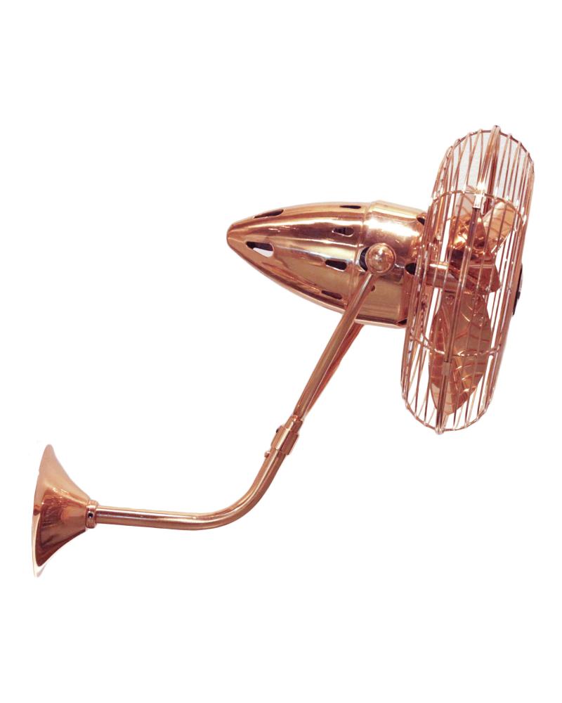 Bruna Parede wall fan in Polished Copper finish.