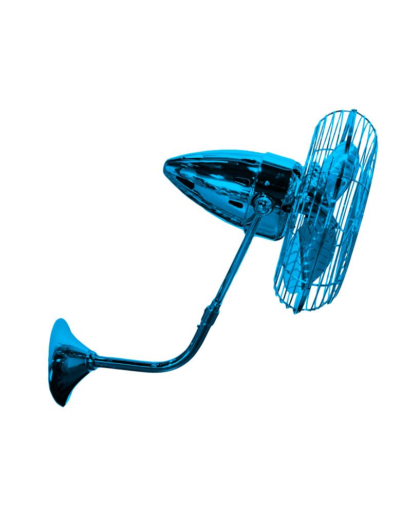 Bruna Parede wall fan in Agua Marinha (Light Blue) finish.