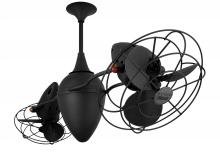 Matthews Fan Company AR-BK-MTL - Ar Ruthiane - Rotational Ceiling Fan - Matte Black Finish - Metal Blades
