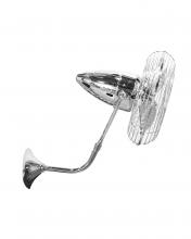 Matthews Fan Company BP-CR-MTL-DAMP - Bruna Parede - Directional Wall Fan - Polished Chrome Finish - Metal Blades