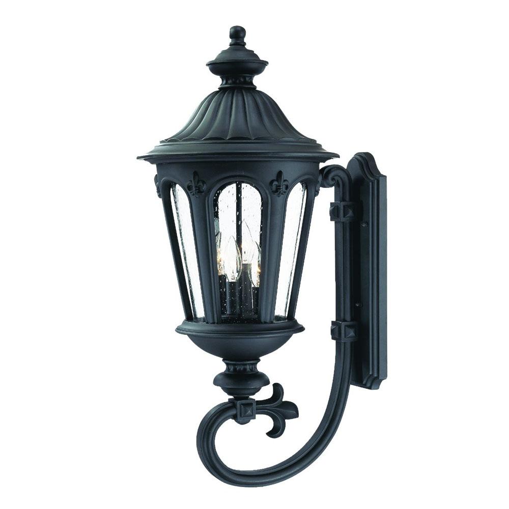 Marietta Collection Wall-Mount 4-Light Outdoor Matte Black Light Fixture