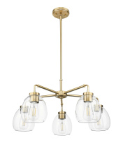 Acclaim Lighting IN20063BR - Dawes 27 in. Brass 5-Light Chandelier With Clear Glass Globes