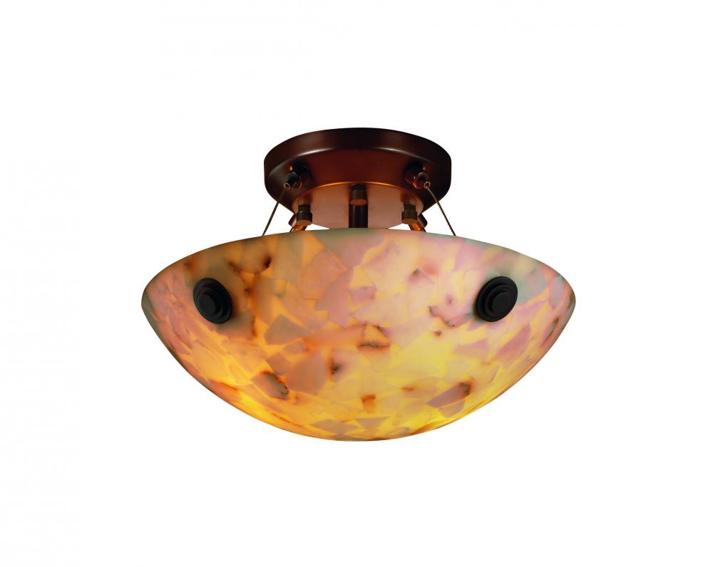 14" LED Semi-Flush Bowl w/ Finials