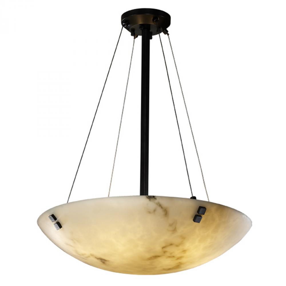 24" Pendant Bowl w/ Pair Square Finials