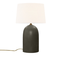 Justice Design Group CER-2565-PWGN-WHTE - Tall Kava Portable w/ Fabric Shade