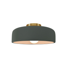 Justice Design Group CER-6340-PWGN-BRSS - Small Spire Semi-Flush