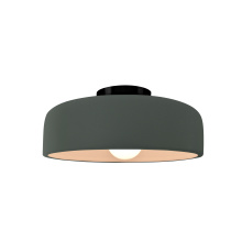 Justice Design Group CER-6340-PWGN-MBLK - Small Spire Semi-Flush