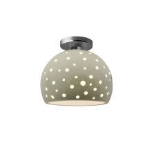 Justice Design Group CER-6359-CKC-NCKL - Perforated Medium Globe Semi-Flush