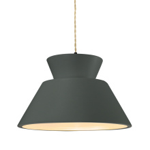 Justice Design Group CER-6423-PWGN-MBLK-BEIG-TWST - Medium Trapezoid 1-Light Pendant