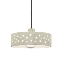 Justice Design Group CER-6467-CKC-MBLK-BKCD - Perforated Dish 1-Light Pendant
