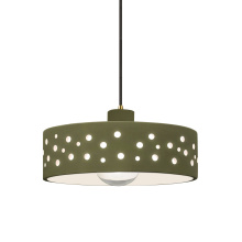 Justice Design Group CER-6467-MGRN-ABRS-BKCD - Perforated Dish 1-Light Pendant