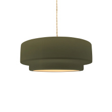 Justice Design Group CER-6540-MGRN-MBLK-BEIG-TWST - Small Tier 1-Light Pendant