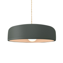 Justice Design Group CER-6573-PWGN-NCKL-BEIG-TWST - Medium Spire 1-Light Pendant