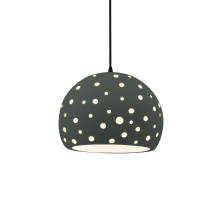 Justice Design Group CER-6583-PWGN-MBLK-BKCD - Perforated Medium Globe 1-Light Pendant