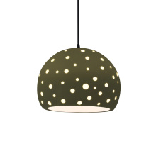Justice Design Group CER-6585-MGRN-MBLK-BKCD - Perforated Large Globe 1-Light Pendant