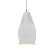 Justice Design Group CER-6597-BIS-DBRZ-WTCD - Tall Crease 1-Light Pendant