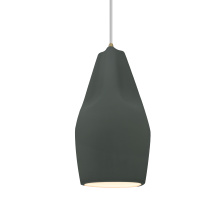 Justice Design Group CER-6597-PWGN-ABRS-WTCD - Tall Crease 1-Light Pendant
