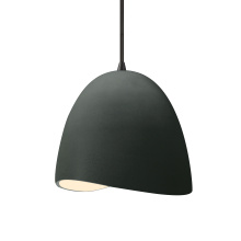 Justice Design Group CER-6610-PWGN-MBLK-BKCD - Small Brisa 1-Light Pendant