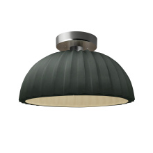 Justice Design Group CER-6623-PWGN-NCKL - Pleated Dome Semi-Flush