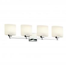 Justice Design Group FSN-8434-30-OPAL-CROM - Regency 4-Light Bath Bar