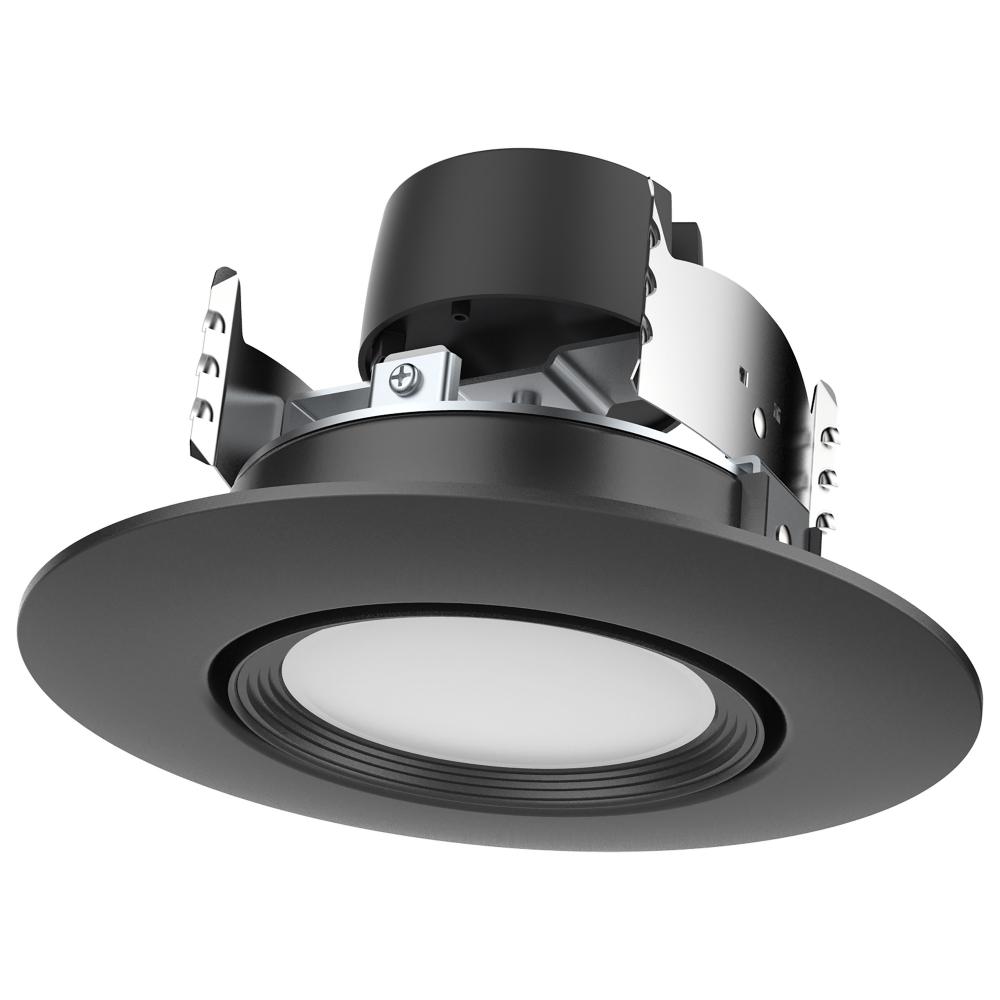 7.5 Watt; LED Retrofit Downlight; Gimbaled; 120 Volt; CCT Selectable; Black Finish