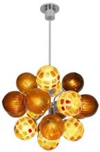 Oggetti Luce 18-P1701 - PERLE, 17 GLOBE, GOLDENROD, CHROME