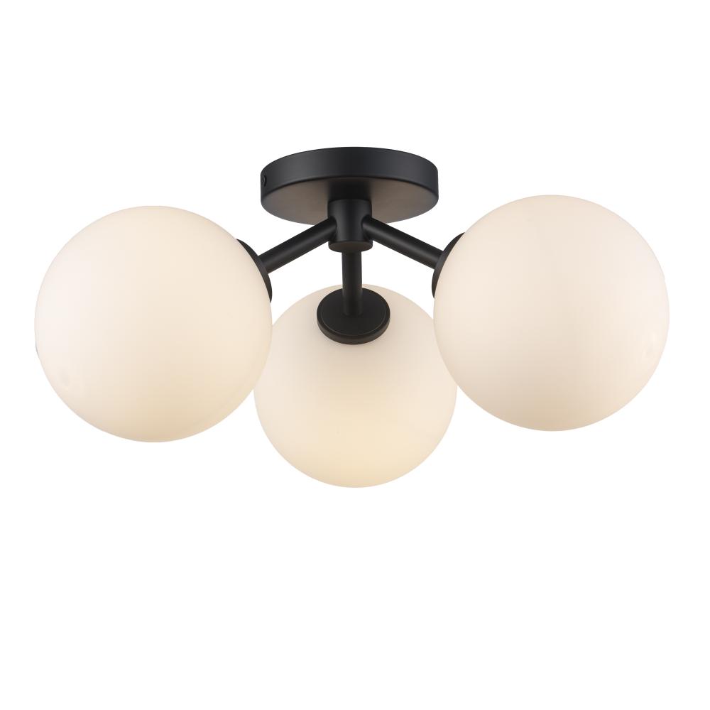 Haskell Flush Mount Lighting Black