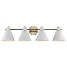 Trans Globe 22594 AG-WH - Vanity Lighting Antique Gold/White