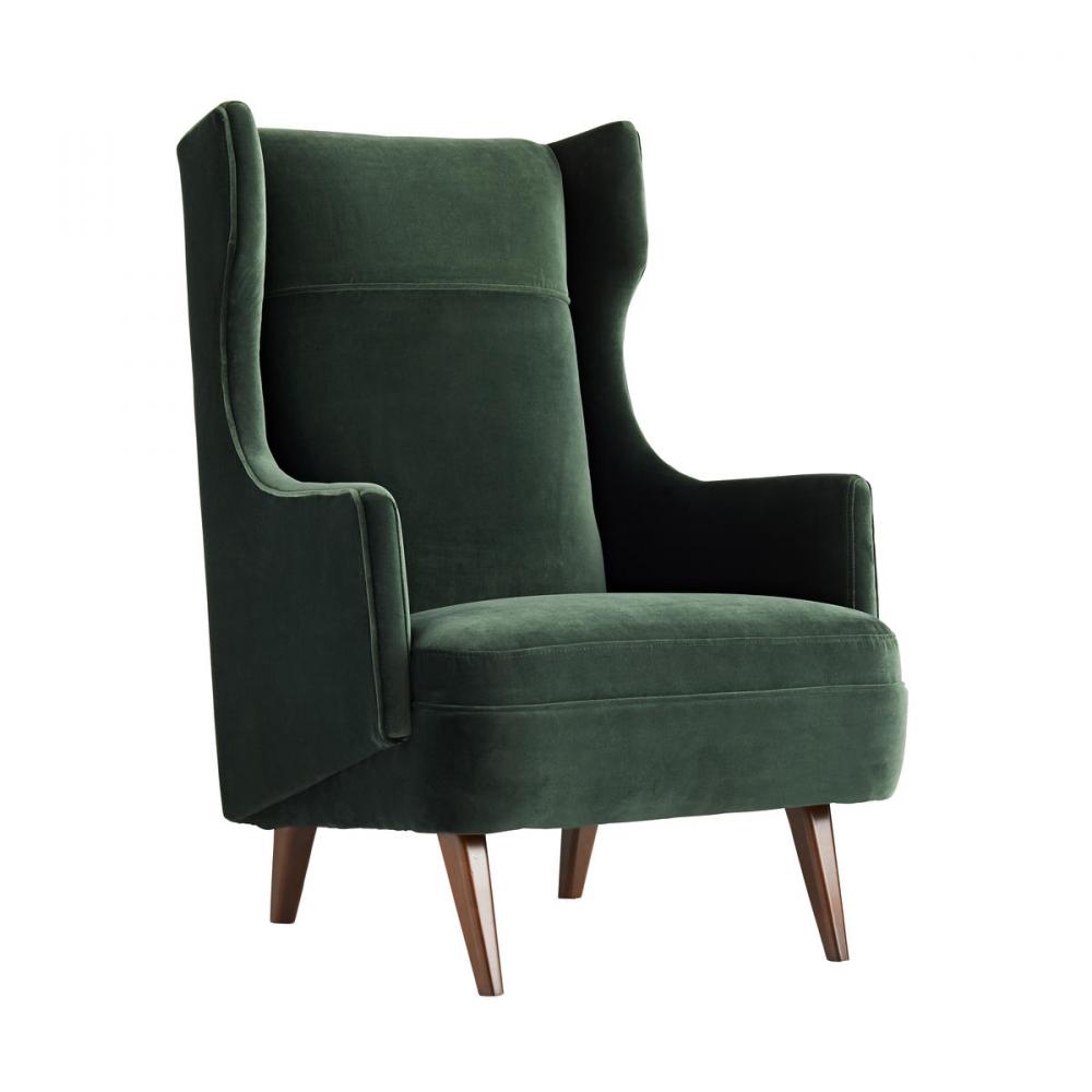 Budelli Wing Chair Forest Velvet