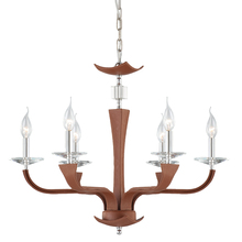 Eurofase 22806-024 - Pella, 6Lt Chandelier, Chrome/Brn