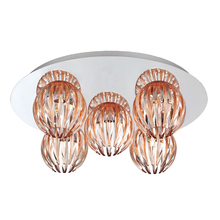 Eurofase 23206-014 - Cosmo, 5Lt Flushmount, Chrome/Amber