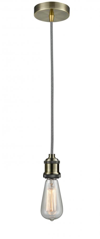 Edison - 1 Light - 2 inch - Antique Brass - Cord hung - Mini Pendant