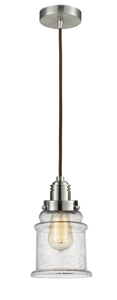 Winchester - 1 Light - 8 inch - Satin Nickel - Cord hung - Mini Pendant