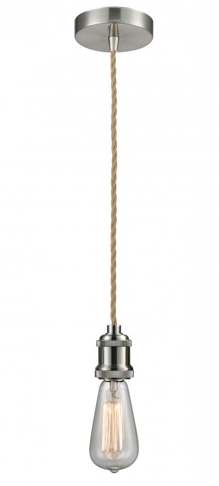 Edison - 1 Light - 2 inch - Satin Nickel - Cord hung - Mini Pendant