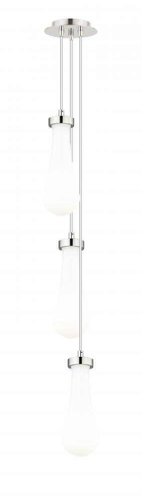 Owego - 3 Light - 7 inch - Brushed Polished Nickel - Multi Pendant