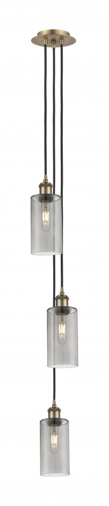 Crown Point - 3 Light - 7 inch - Brushed Brass - Multi Pendant