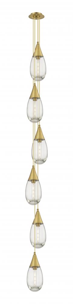 Malone - 6 Light - 8 inch - Brushed Brass - Multi Pendant