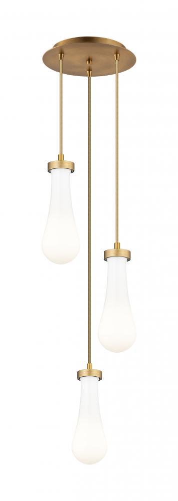 Owego - 3 Light - 13 inch - Brushed Brushed Brass - Multi Pendant