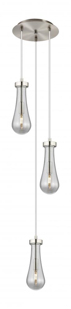 Owego - 3 Light - 13 inch - Brushed Satin Nickel - Multi Pendant