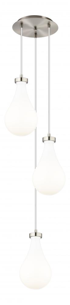 Owego - 3 Light - 13 inch - Brushed Satin Nickel - Multi Pendant