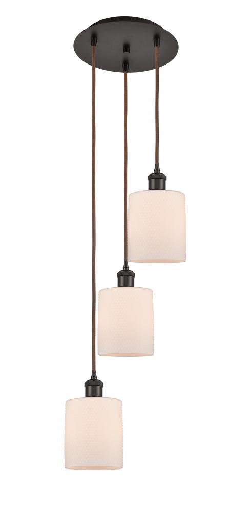 Cobbleskill - 3 Light - 12 inch - Oil Rubbed Bronze - Cord Hung - Multi Pendant