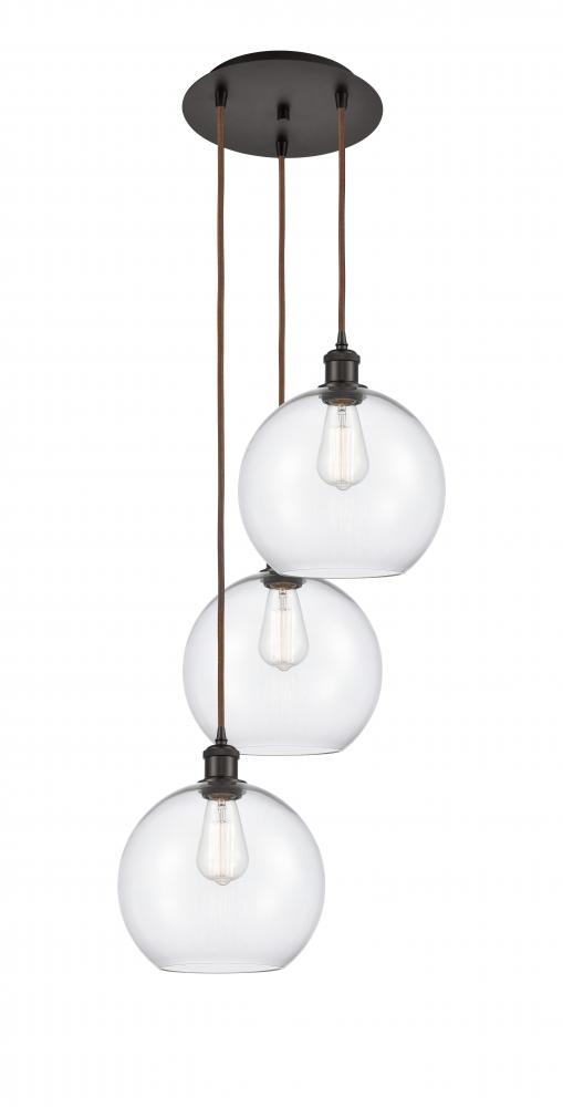 Athens - 3 Light - 17 inch - Oil Rubbed Bronze - Cord Hung - Multi Pendant